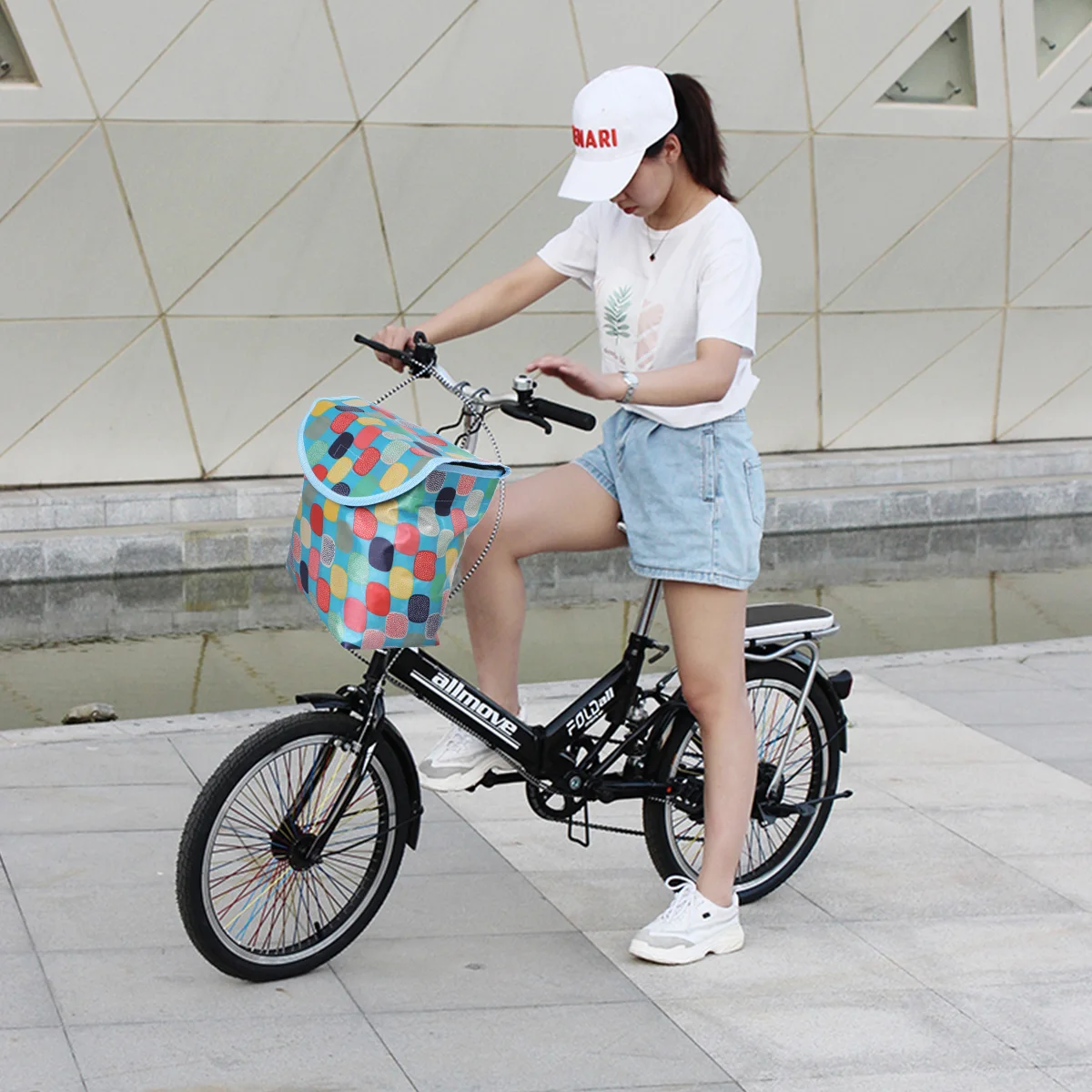 1 шт. корзина для велосипеда легкая складная холщовая передняя хранения и