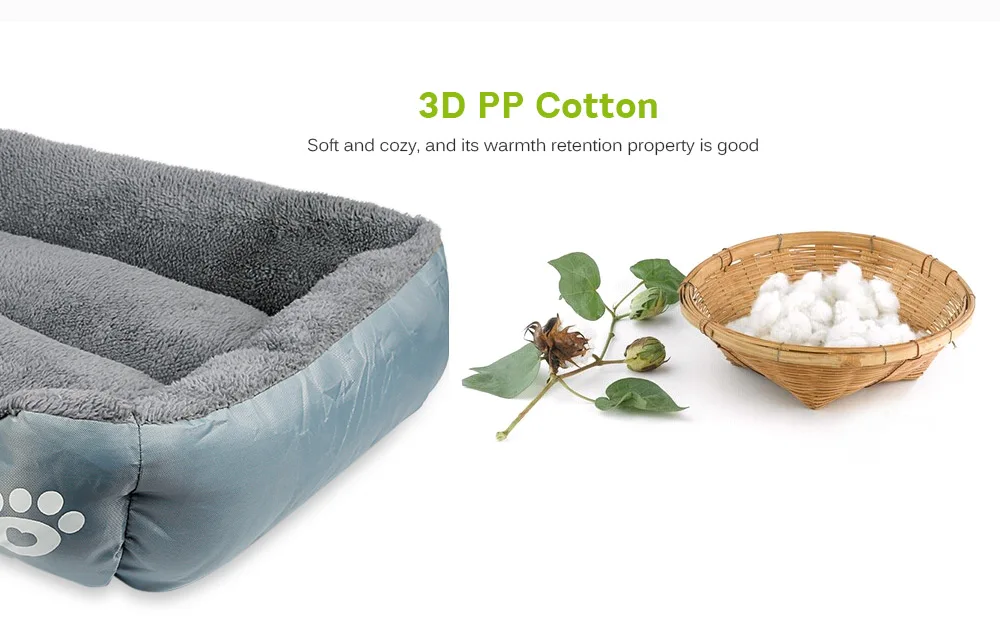Pet Dog Bed Cushion House Mat Ultra-soft Paw Print Water-resistant Dog Cat Warm Bed Fits Most Pets Warm Dog Blanket Winter Beds