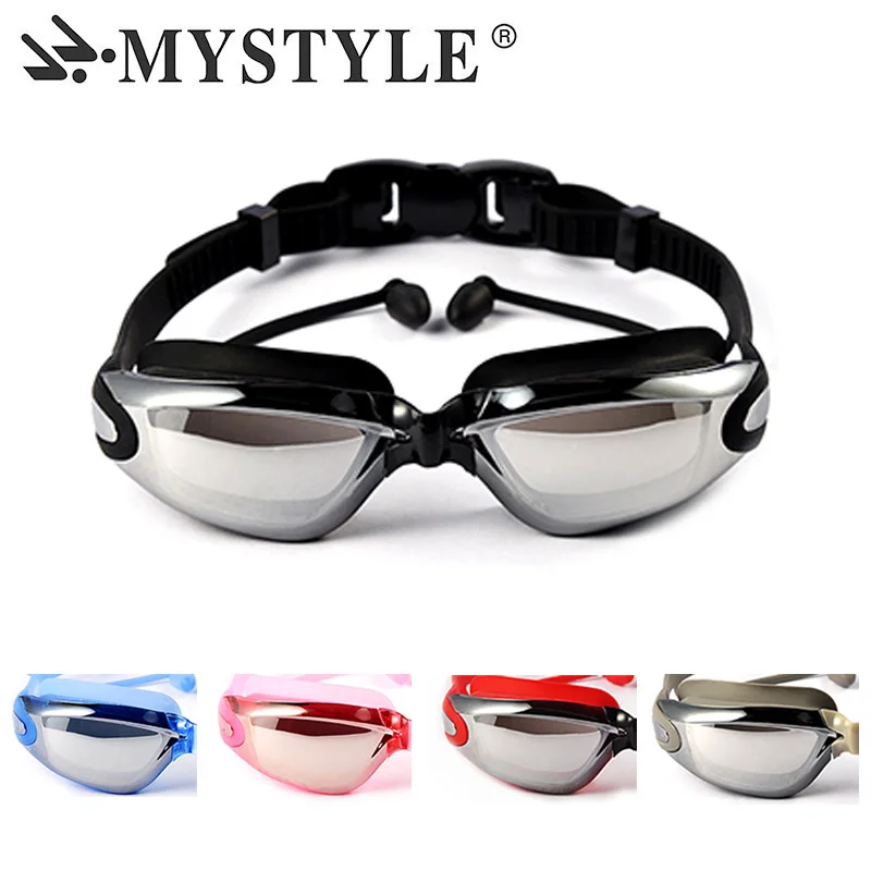 MYSTYLE, диоптрийные очки для плавания для мужчин и женщин, очки для плавания в бассейне, профессиональные, для взрослых, спортивные очки, покрытие, водонепроницаемые, анти-туман, УФ