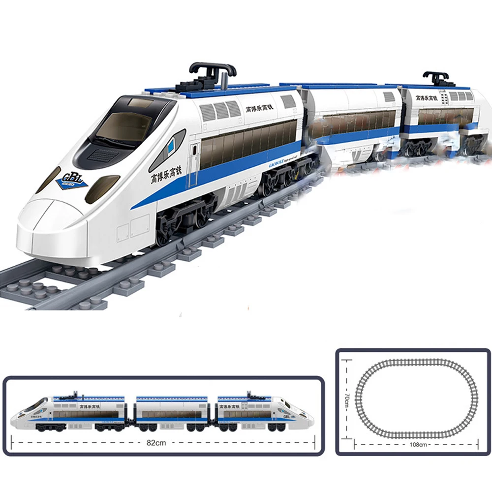 

KAZI 98227 415PCS GBL Battery Powered Electric Train High-Speed Rail DIY Building Block Gift Toys For Children