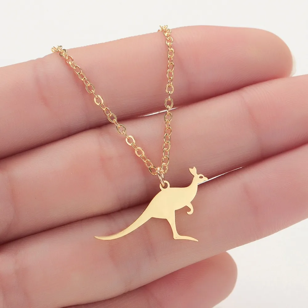 Милые Значки Эмблемы австралийского кенгуру кулон Цепочки и ожерелья диких