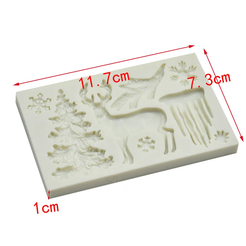 Глиняные формы для выпечки силиконовая форма шоколада и снежинок Рождественская