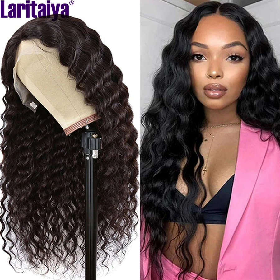 Malaysian Hair 4x4 Lace Closure Wig Loose Deep Wave 13x1 Transparent Lace Wig 4x4 Lace Closure Human Hair Wigs for Black Women