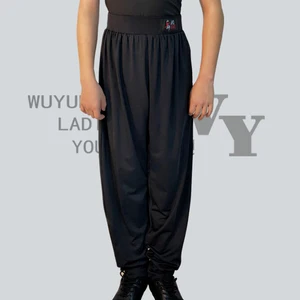 Новинка, детская одежда для латиноамериканских танцев, черные штаны, детская одежда для латиноамериканских тренировок, штаны для бега, бальных соревнований