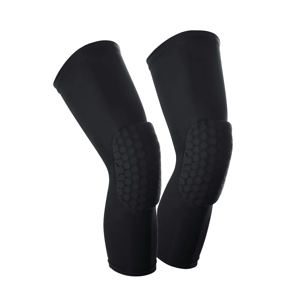Дышащие длинные баскетбольные наколенники 1 шт. комплект спортивных сотовых
