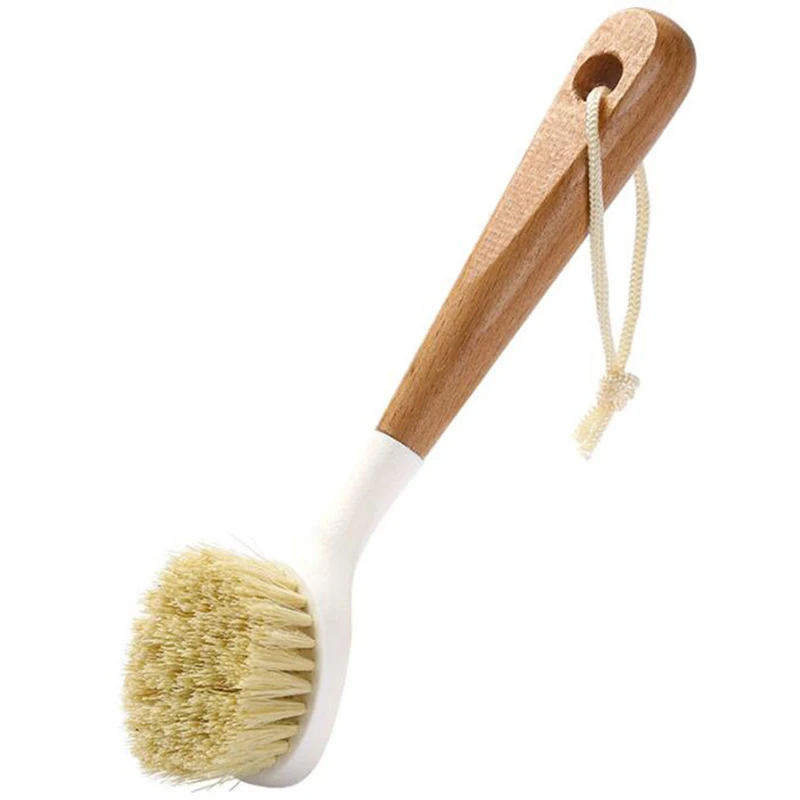 

Dish Washing Brush Kitchen Wooden Long Handle Cleaning Brush Pan Pot Bowl Tableware Brush Home Cleaning Tool