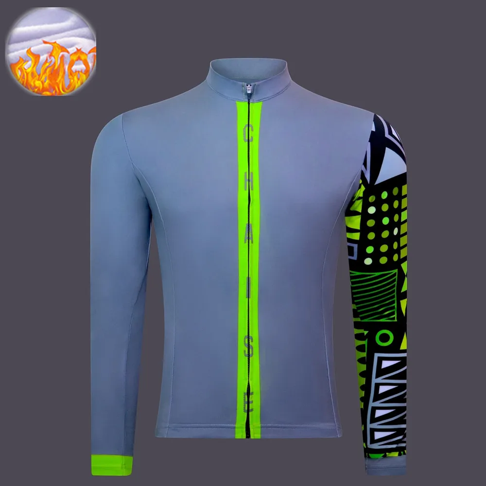 

Chaise Gugulethu Light Jacket Winter Thermal Fleece Cycling Clothes Long Sleeve Jersey outdoor bike clothing Breathable Unisex