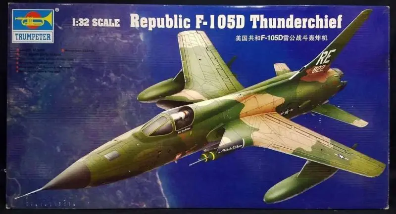 

US Stock Gifts Trumpeter 02201 1/32 US Plane Aircraft Jet Kit F-105D Thunderchief Fighter Model TH06865-SMT2