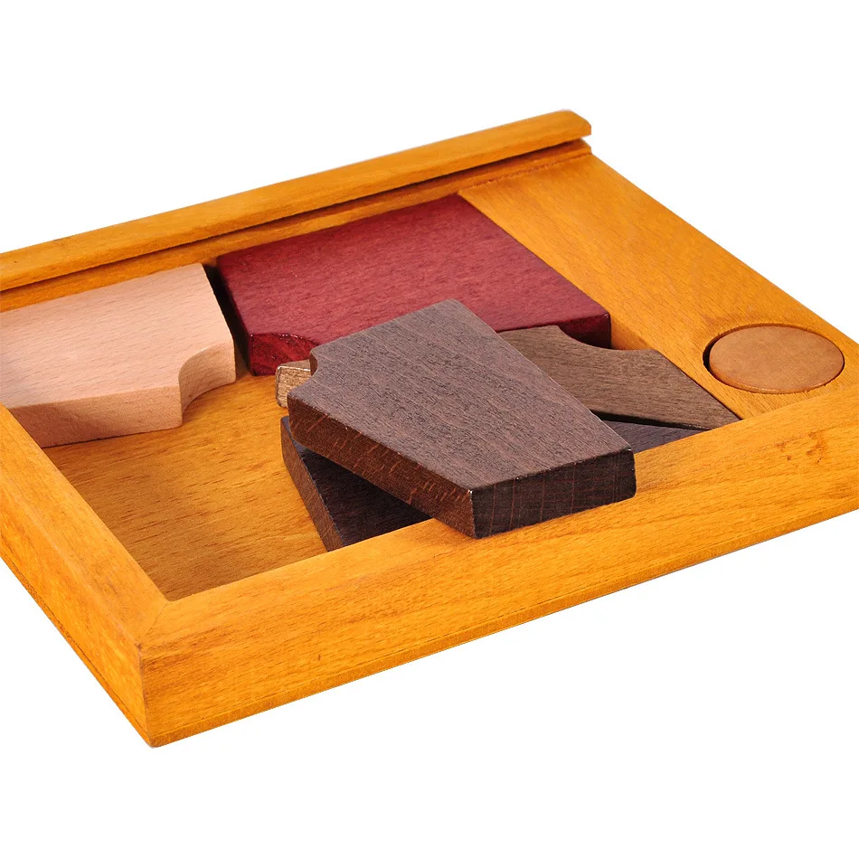 Деревянные Обучающие Tangram Пазлы геометрическая форма настольная игра IQ Brain Teaser