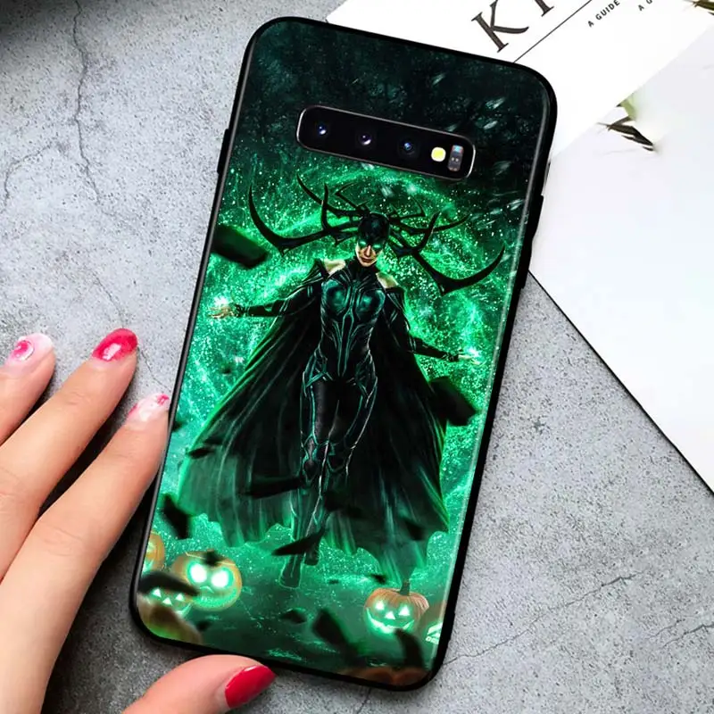 

Hela marvel cool for Samsung Galaxy S21 Ultra Plus Note 20 10 9 8 S10 S9 S8 S7 S6 Edge Plus Black Soft Phone Case