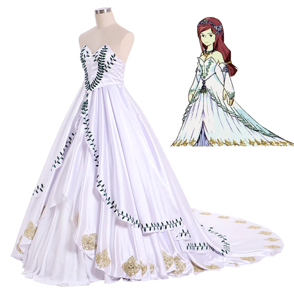 Final Fantasy IX принцесса гранат Til Alexandros Косплей костюмы Делюкс свадебное платье