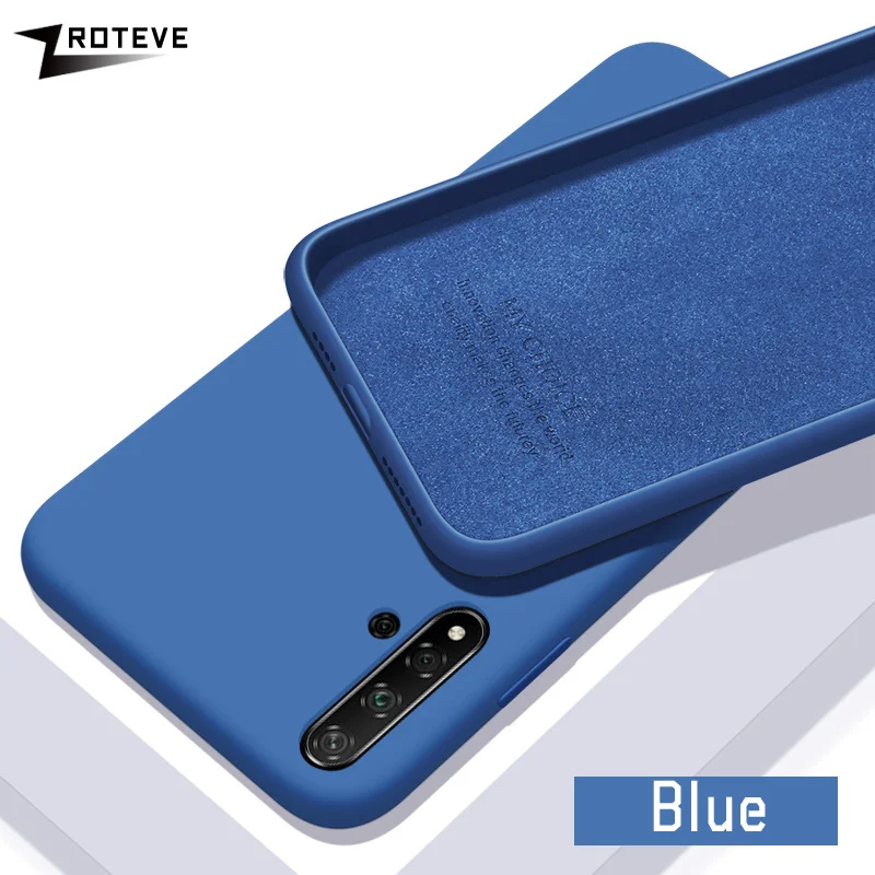 Honor 20 Pro Чехол ZROTEVE жидкий силиконовый чехол для huawei Honor 20 10 Lite 20i i чехол мягкий чехол huawei Honor View 20 V20 чехол s - Цвет: Blue