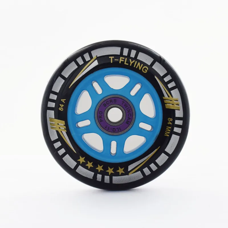 84 мм 84A высокий отскок Встроенные коньки колеса для Powerslide MPC CITYRUN синий