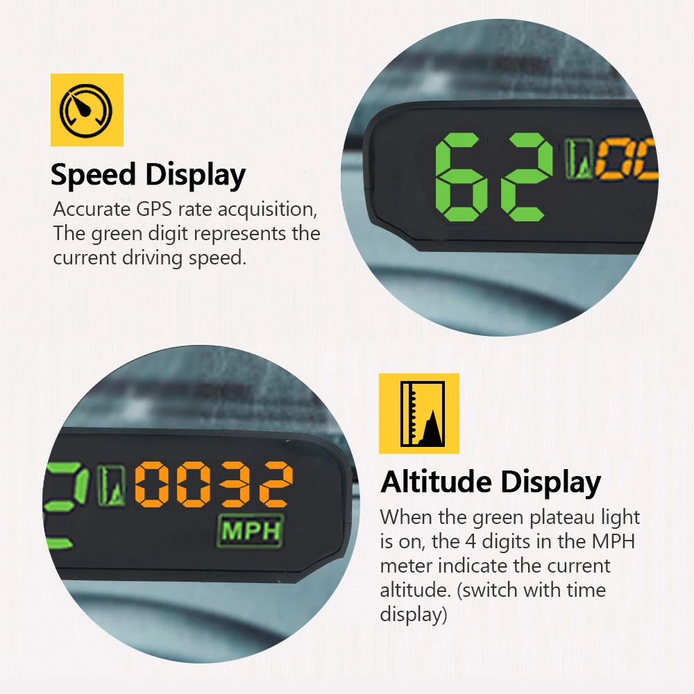 Автомобильный GPS датчик скорости AUTOOL X100 прибор для измерения и высоты автомобиля