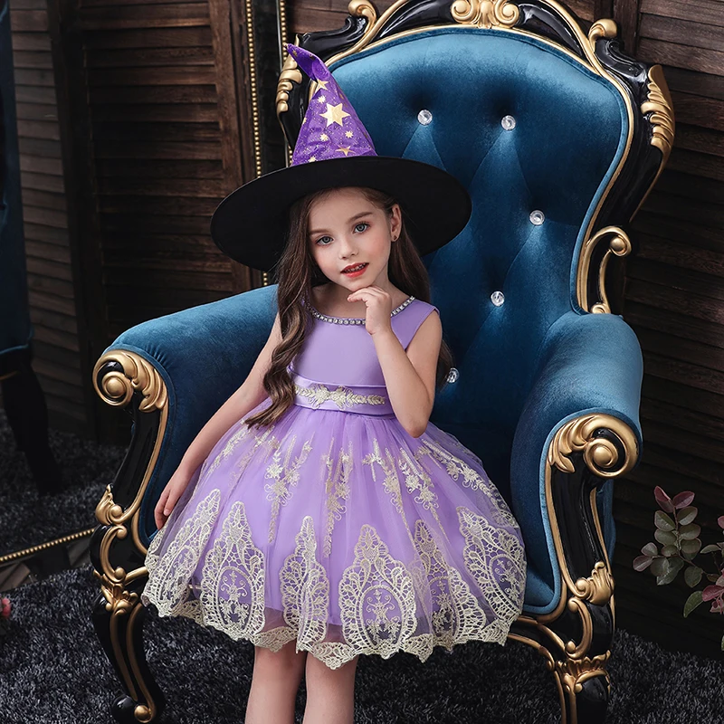 Платья для девочек Костюм принцессы из шифона на свадьбу Vestidos Одежда малышей