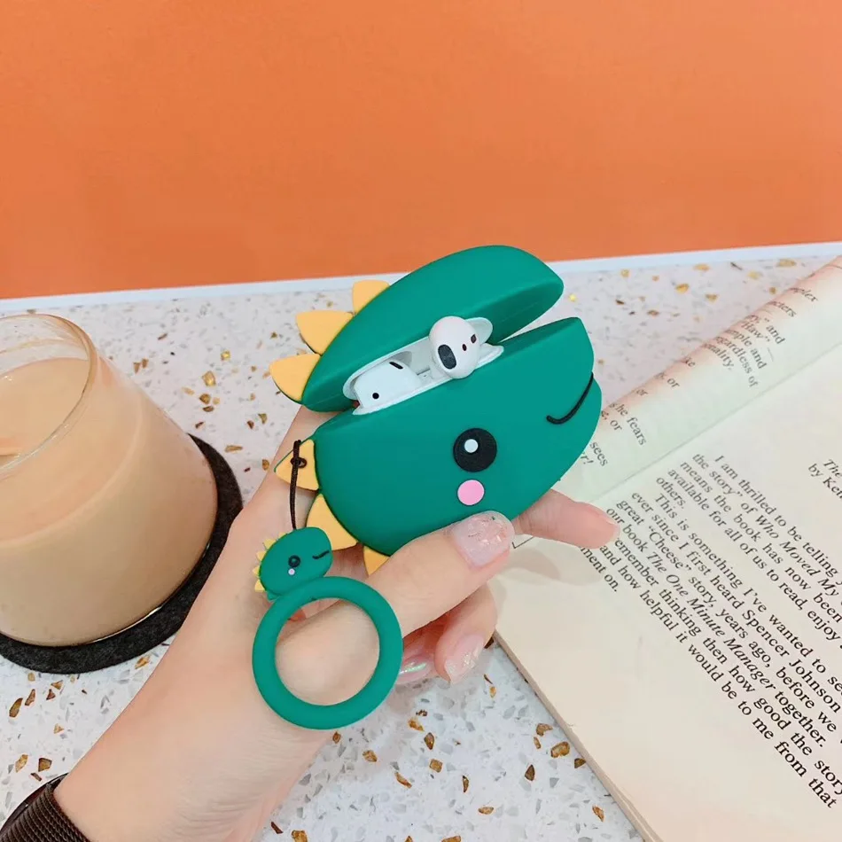 Беспроводной чехол для наушников для Airpods 2 чехол силиконовый милый чехол для ключей s Для Air Pods Защитная крышка для телефона зарядное устройство сумка - Цвет: 410