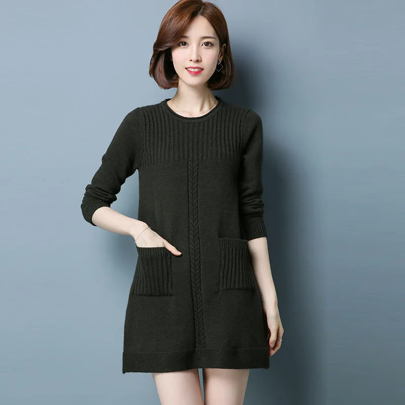 Sweters Women 2020 Pullover Yellow Long Sweater Korean Style Top Femme Knitwear Sueter Mujer KJ152 | Женская одежда