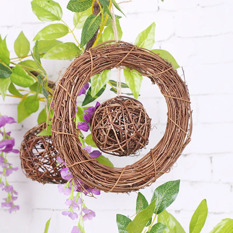 Hot Retro Christmas Wreath Hang Natural Garland Dried Rattan Xmas Home Wall Decor LSK99 | Дом и сад
