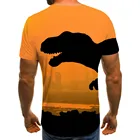 KYKU футболка с изображением животного для мужчин динозавров Забавные футболки в стиле хип-хоп, футболка с принтом город аниме одежда футболки с коротким рукавом крутые Топы зауженного кроя