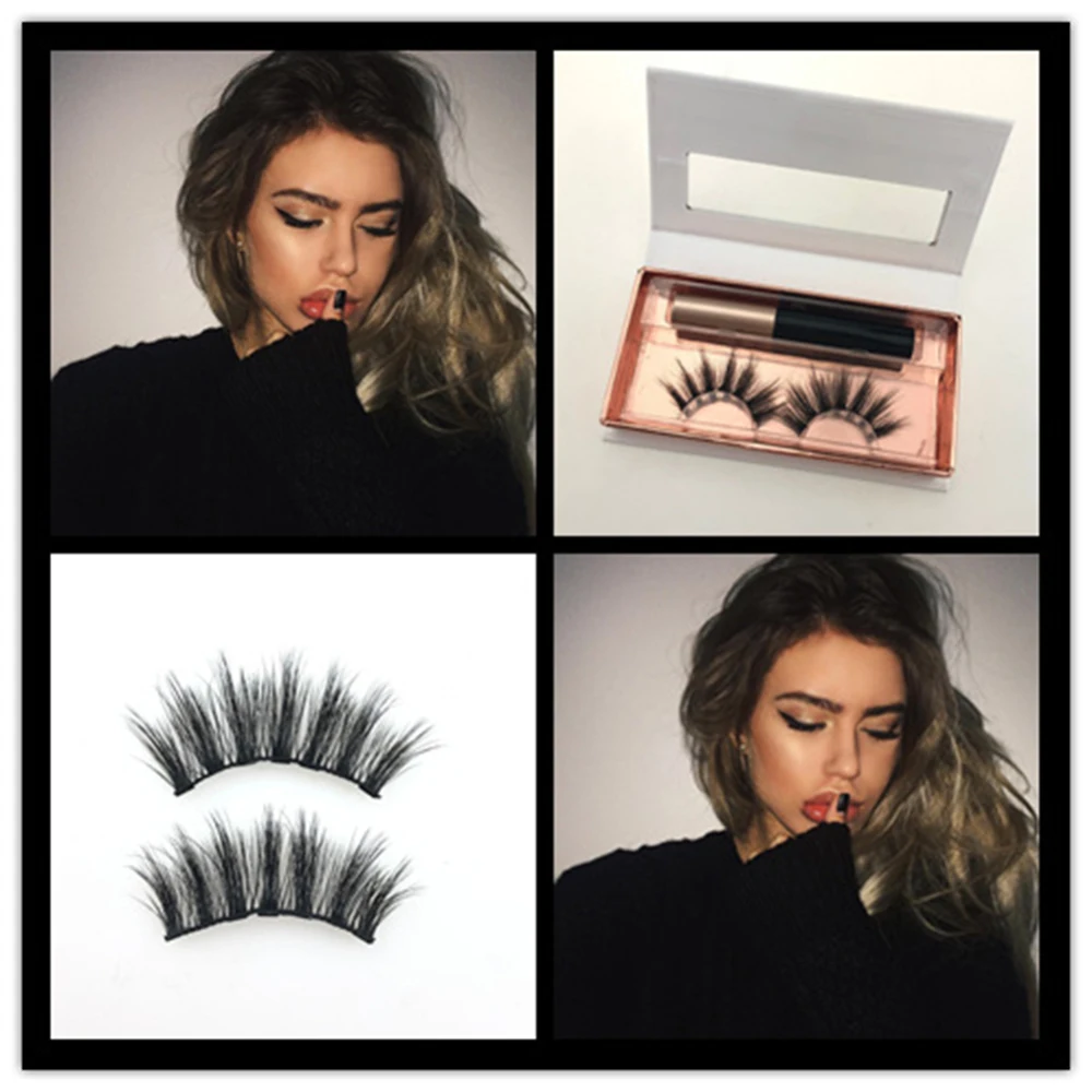 

2019 New Magnetic Eyeliner with Magnetic False Eyelashes Kit No Glue False Lashes Waterproof Liquid Eyeliner Long Lasting