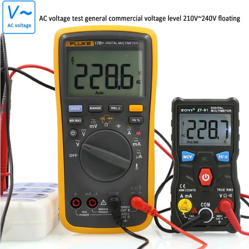 ZTS1 ЖК цифровой мультиметр портативный ручной тестер переменного/постоянного
