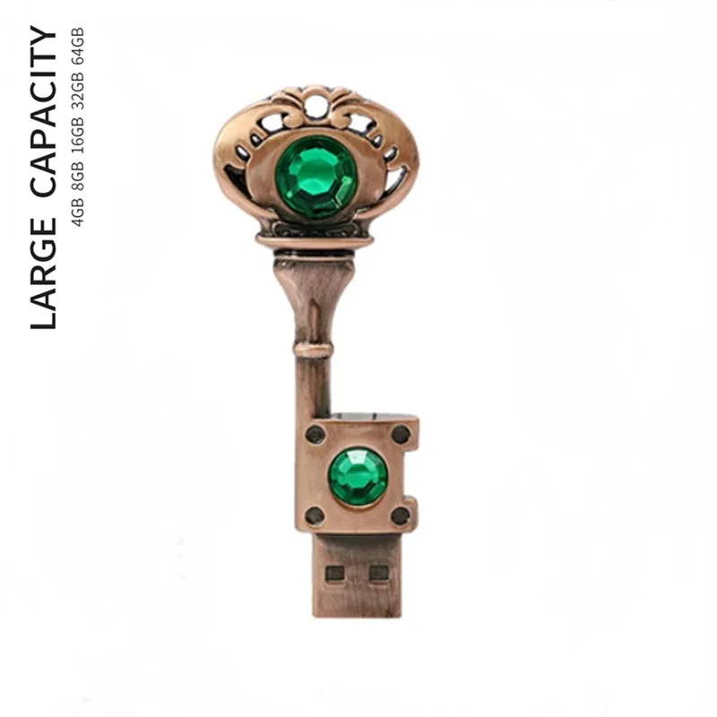 2 USB флэш-память 64 ГБ Мода подарок, Металлический Мини-цепочка для ключей, объемом памяти 4 ГБ 8 ГБ 16 ГБ оперативной памяти, 32 Гб встроенной памяти, творческий с украшением в виде кристаллов на высоком Скорость 2,0 флеш-накопитель 128 ГБ - Цвет: 2