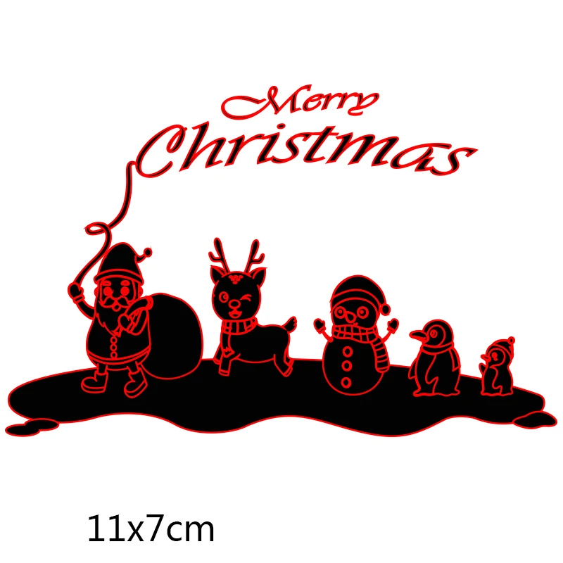 Пресс-формы в виде Санта Клауса снеговика пингвина металлические стальные рамки