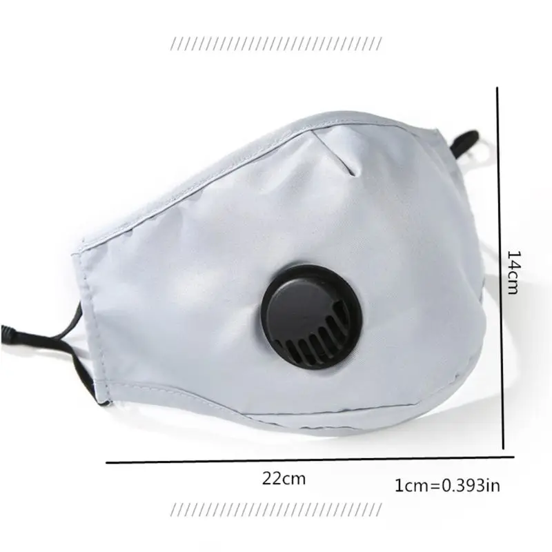 

Face Protective Cover Cycling Outdoor Respirator Reusable Washable Dustproof PM2.5 Cotton Mouth Mask with Breathing Valve