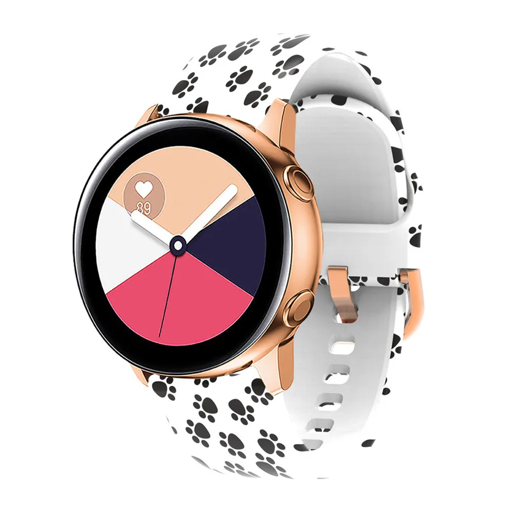 20 мм силиконовый ремешок для samsung Galaxy Active2 40 мм 44 мм Galaxy Watch 42 мм активный 2 Браслет ремешок для gear S2 Amazfit