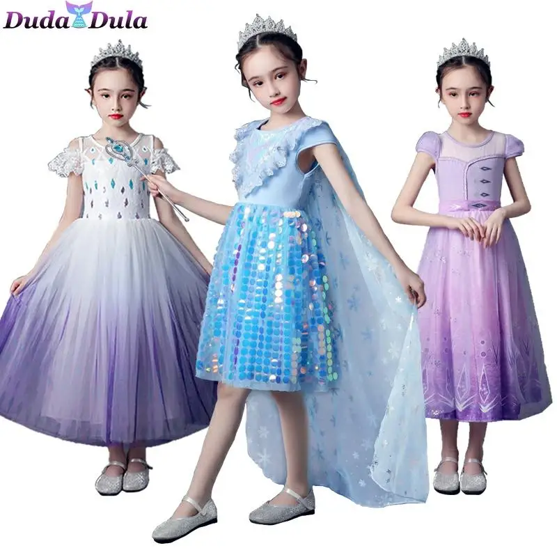 

Snow Queen Child Girl Princess dress Tight dress Girls Clothing Set Dresses For Girls Party Vestidos Menina