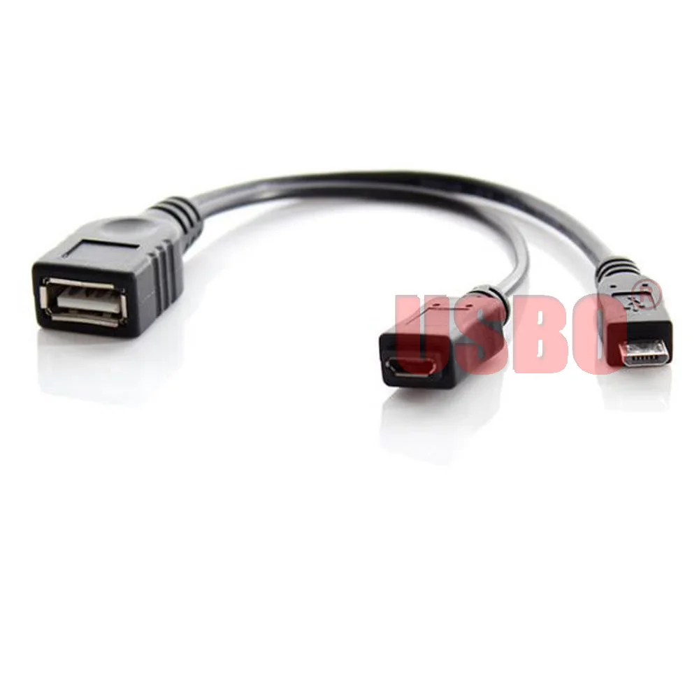 Высококачественный черный 0 1 м микро USB OTG Дата кабель мужской женский