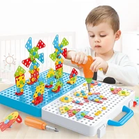 kids drill screw nut puzzles toys drill disassembly assembly children drill puzzle toys for boy pretend play tool