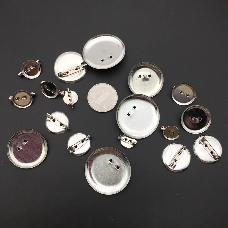 

Safety Pin Brooch Tray Metal Simple Round Disc Buckle Pin Bottom DIY Brooch Accessories Brooch Hair Accessories