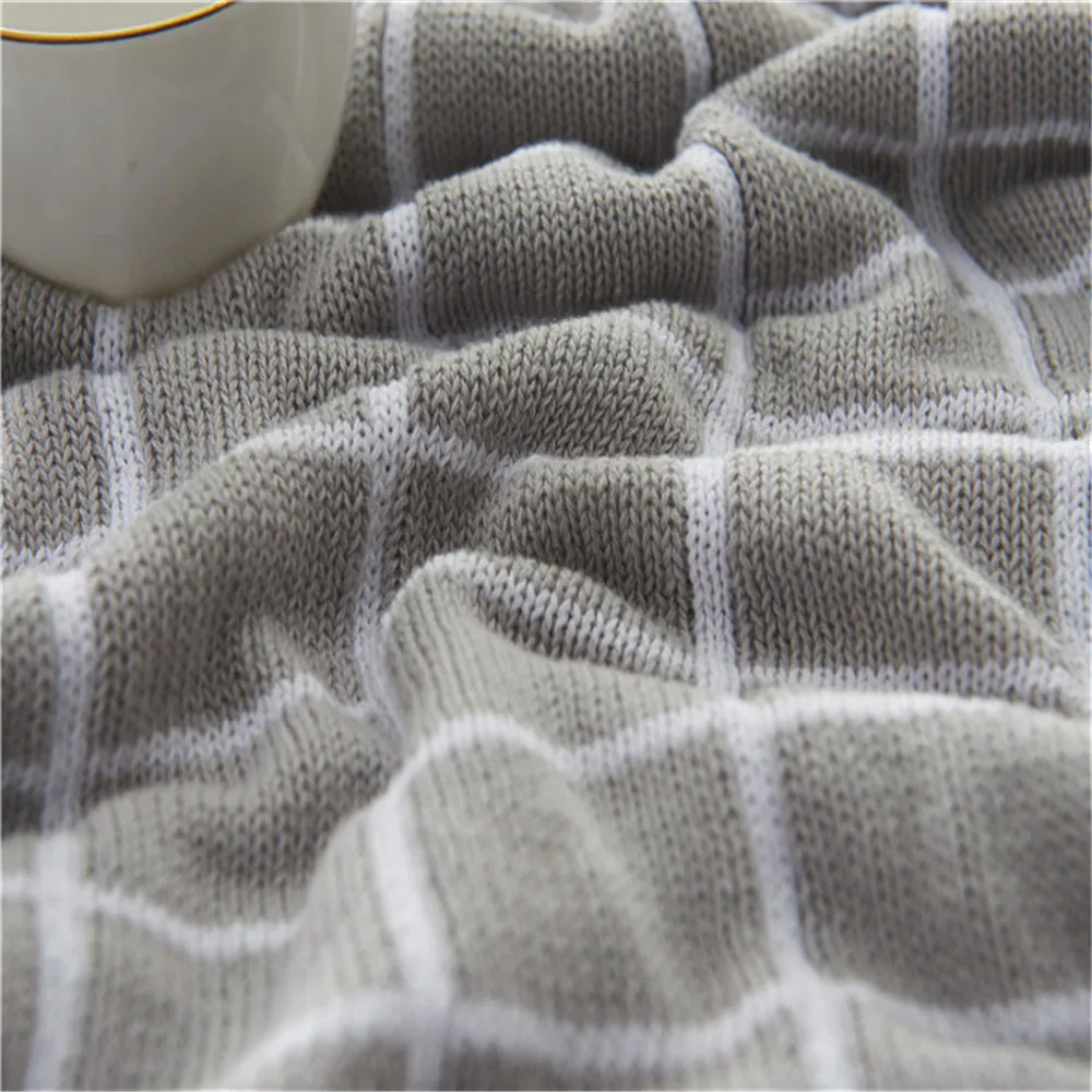 

Blankets 120x180cm Cotton Crochet Prop Newborn Sleeping Bed Supplies Chunky Knit Baby Blankets