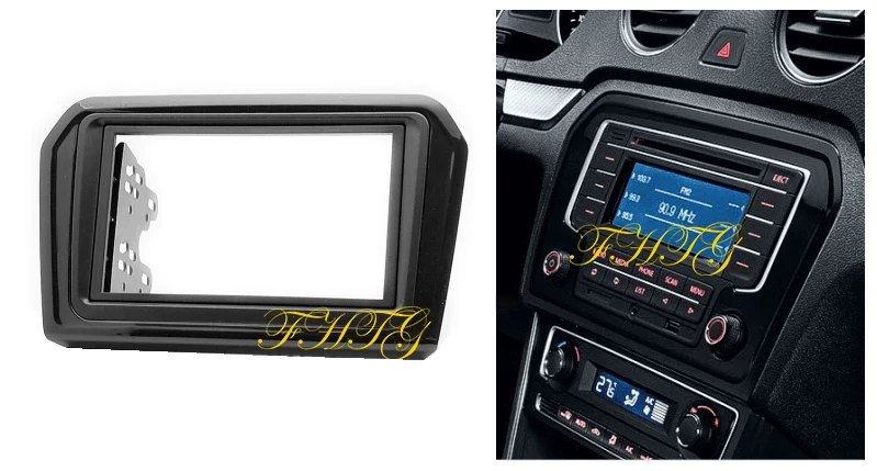 Автомобильная Радио фасция Dash Kit подходит для 2013 Volkswagen Jetta (UV Black) двойная Din