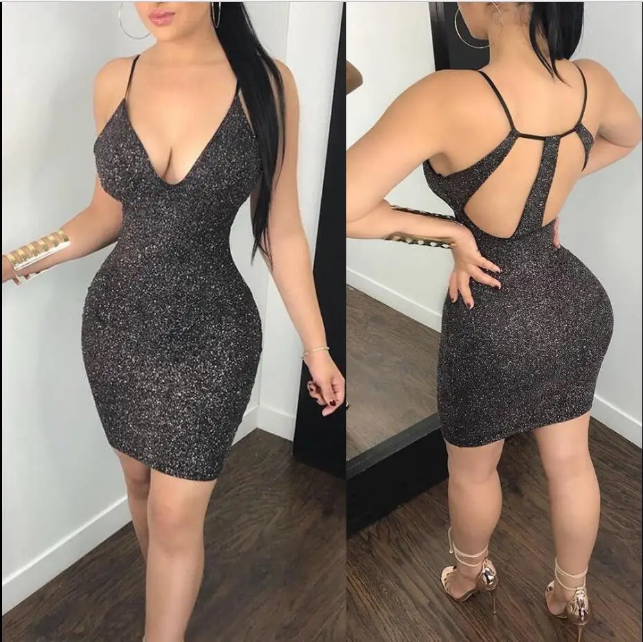 Женское вечернее платье-карандаш без рукавов с V-образным вырезом | Женская