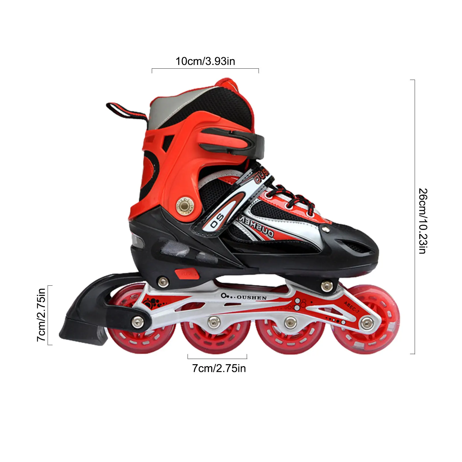 

Outdoor Sports Skates Rollerblades Inline Adjustable Children Inline Skates Luminous High Elestic PU Wheel Skates For Kids Adult