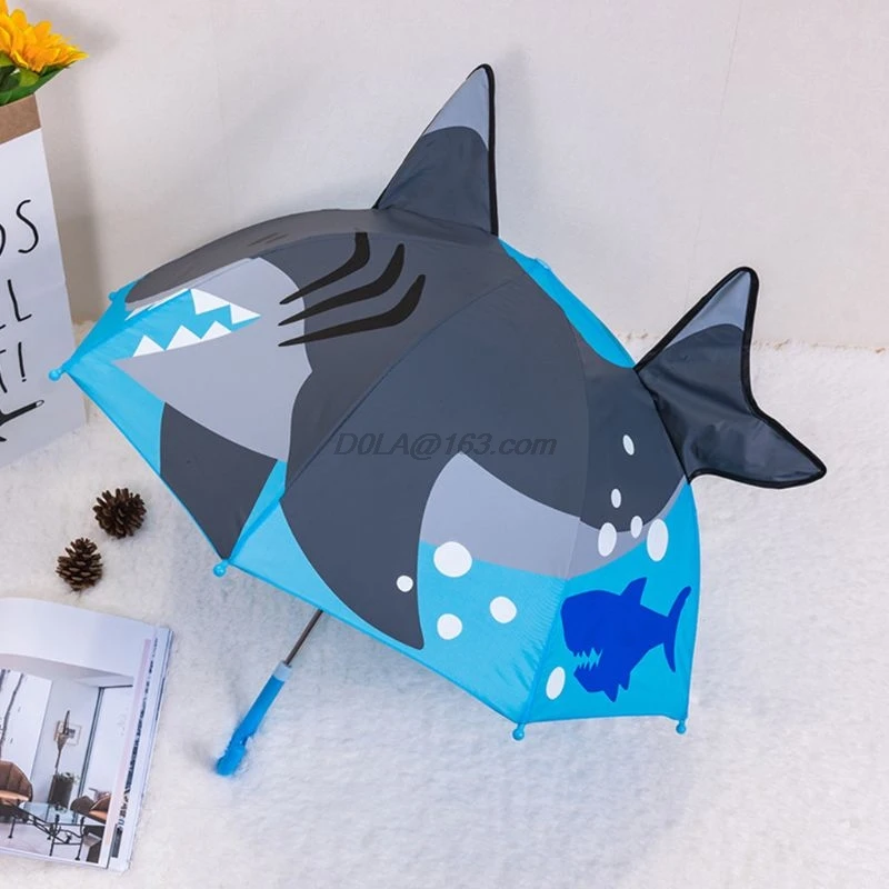 Детский зонтик для мальчиков и девочек мультяшный Зонт с ушками животных на заказ принцесса длинный