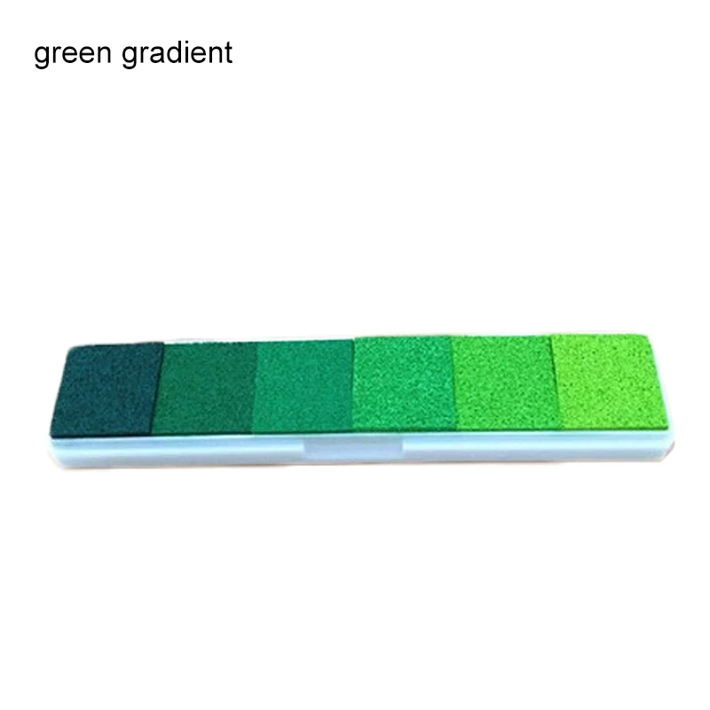 green gradient Чернильный коврик Сделай Сам Скрапбукинг на масляной основе отпечаток пальца резиновый штамп нетоксичный старинные ремесла градиентный цвет офисные аксессуары - Цвет: green gradient