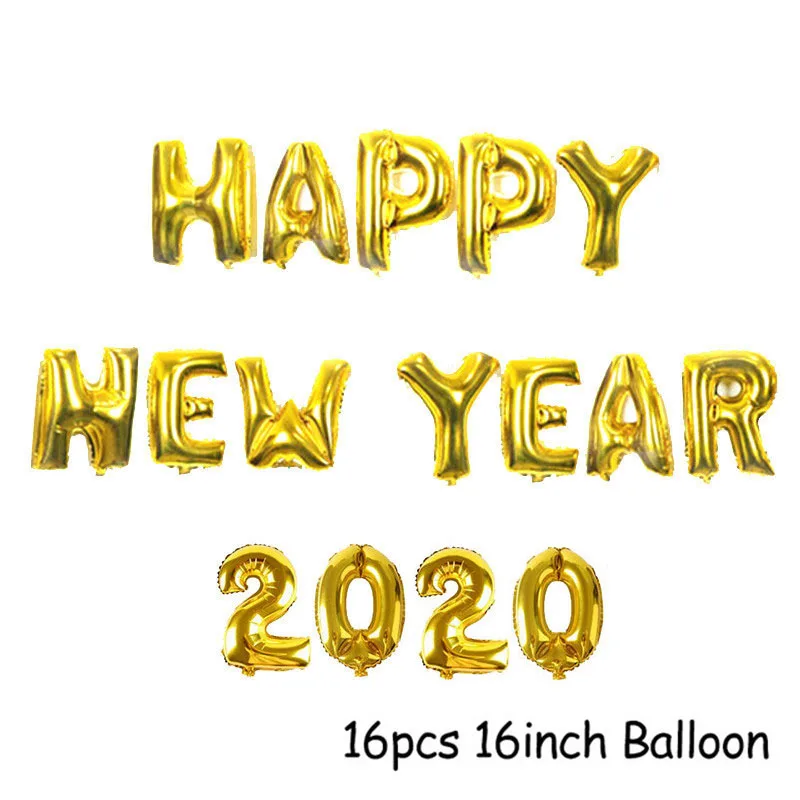 Воздушные шары из золотой фольги с новогодним декором рождественские украшения