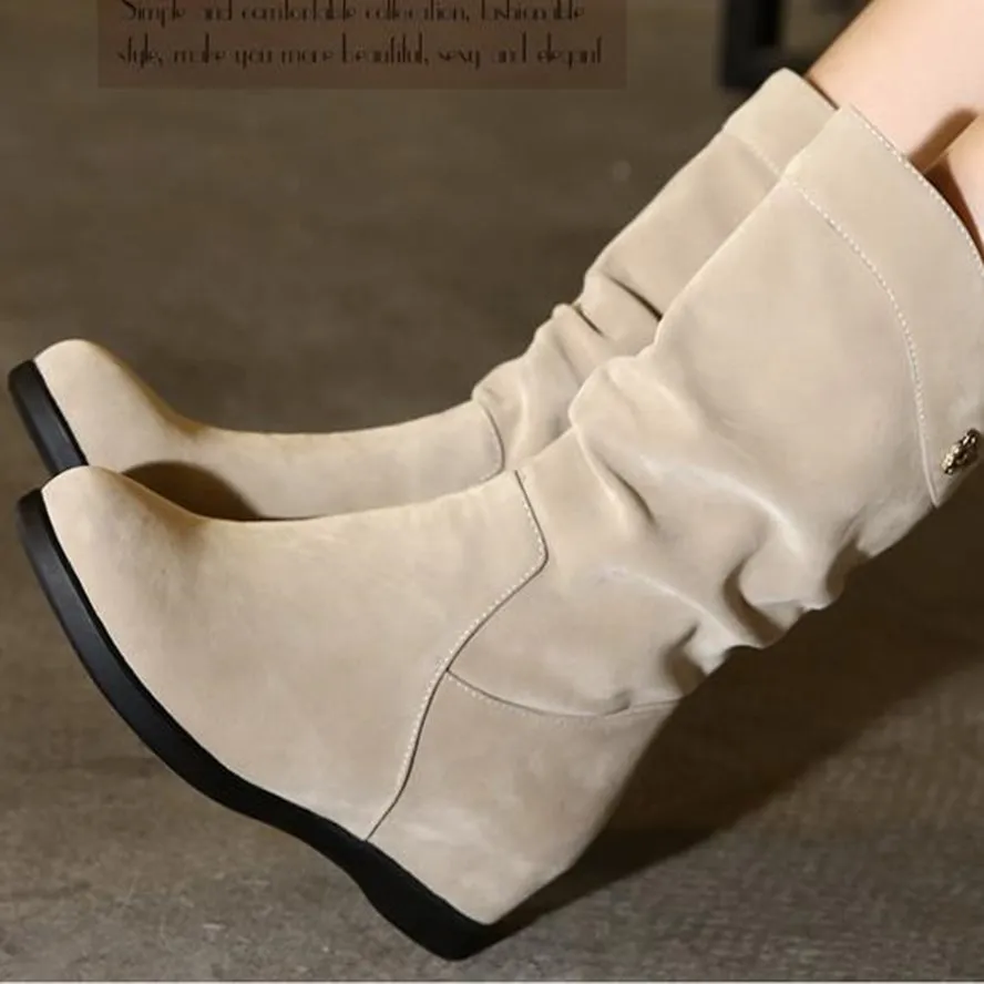 Женские ботинки на платформе Бежевые плоской подошве размеры 34 41 для зимы