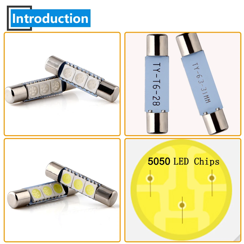 100 шт. 5050 3 SMD 6641 6614F Светодиодная лампа для потолка зеркала под раковину