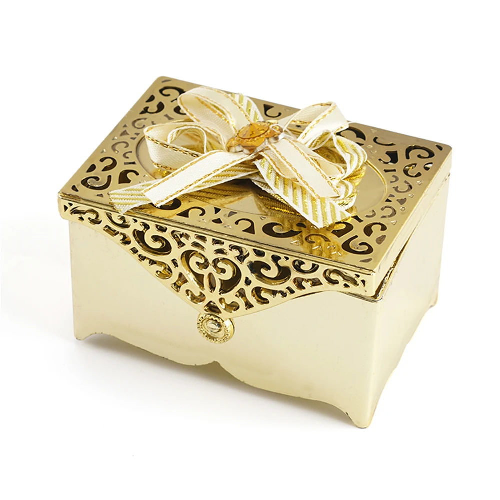 

5 шт., золотые подарочные коробки с бантом