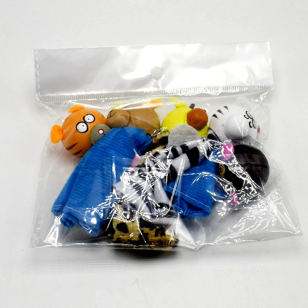 

5 Kinds Sell Cute Little Animal Wooden Finger Puppet Finger Set Toy Telling Fairy Tale Props Surprise Egg