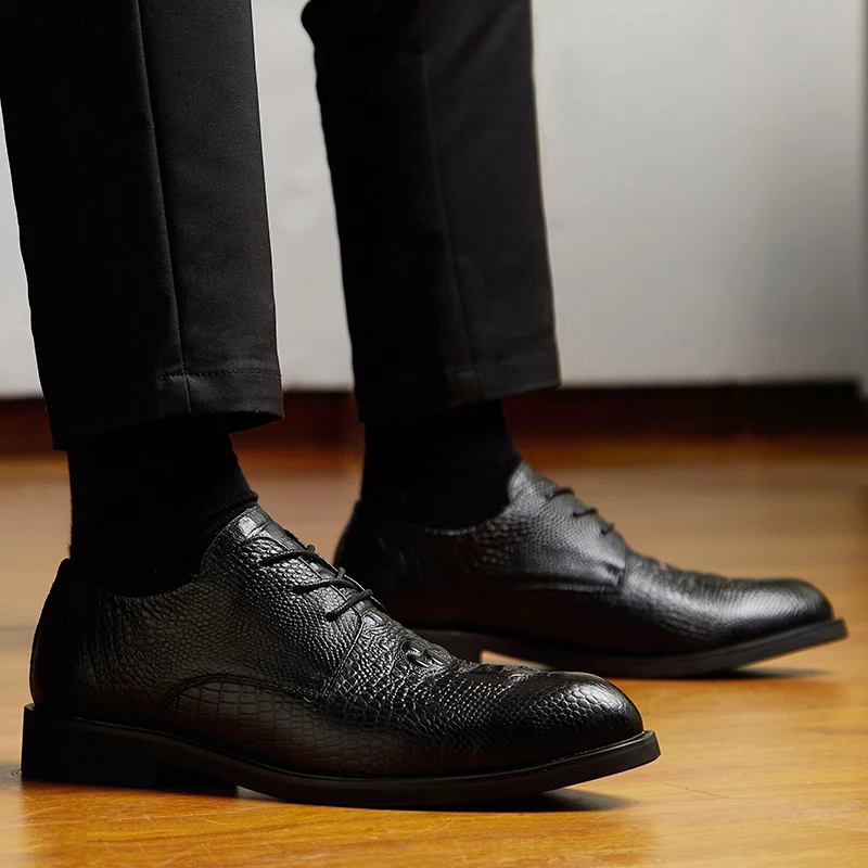 

oxfords formal shoes mens genuine leather wedding shoes black heren schoenen lace up oxford shoes men dress shoes big size 48