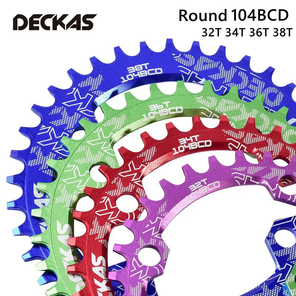 Велосипедная цепь Deckas 104BCD круглая узкая широкая 32T 34T 36T 38T MTB горный велосипед