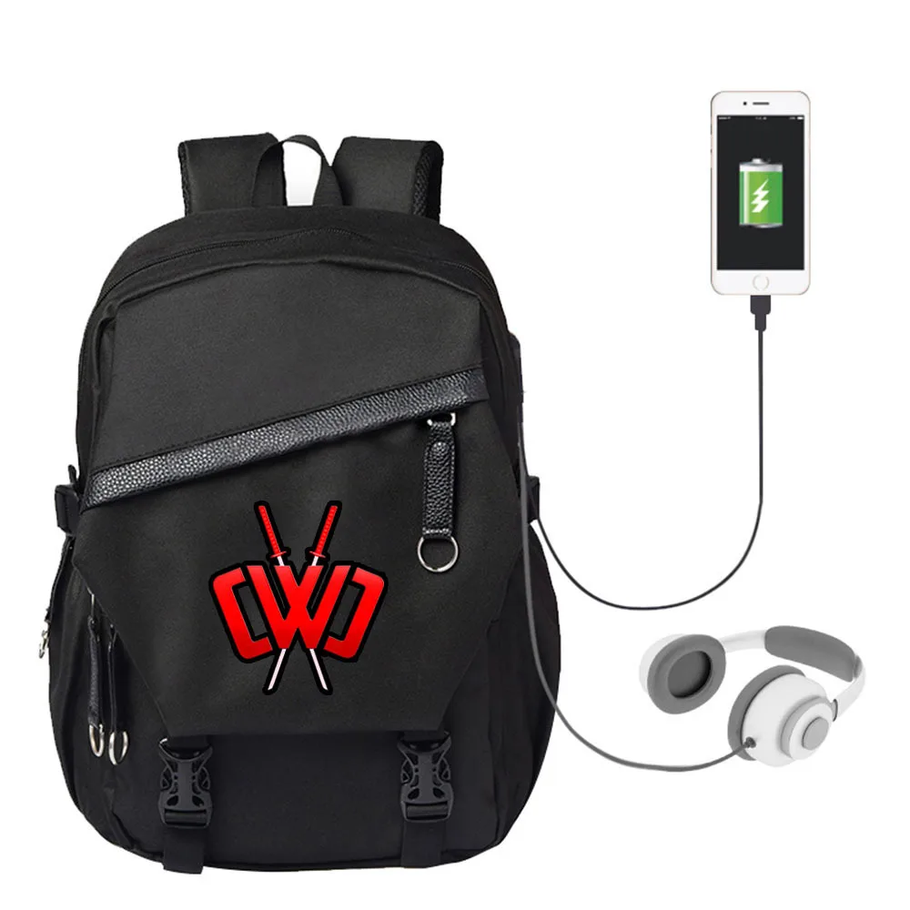 

Chad Backpack Wild Clay Bag Teenager Boys Girls Student School Laptop Bags Travel Game Cartoon Backpacks Gift USB Charging