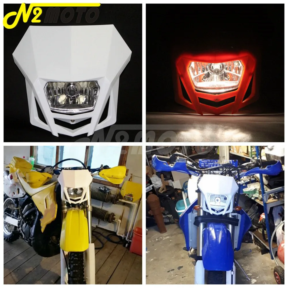 Универсальная белая мотоциклетная фара 12 в 35 Вт обтекатель для Yamaha Honda WRF450 TTR230 XR CRF