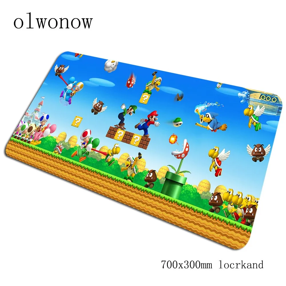 Size 700x300x2mm Mario Коврик для мыши locrkand коврик для мыши notbook компьютерный коврик для мыши 70x30 см игровой коврик для мыши геймер к клавиатуре коврики для мыши для ноутбука - Цвет: Size 700x300x2mm