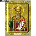 Полностью квадратная круглая алмазная живопись, Русская православная церковь Св. Владимира в Эдмонтоне, 3d Мозаика, вышивка алмазная, продажа икон,